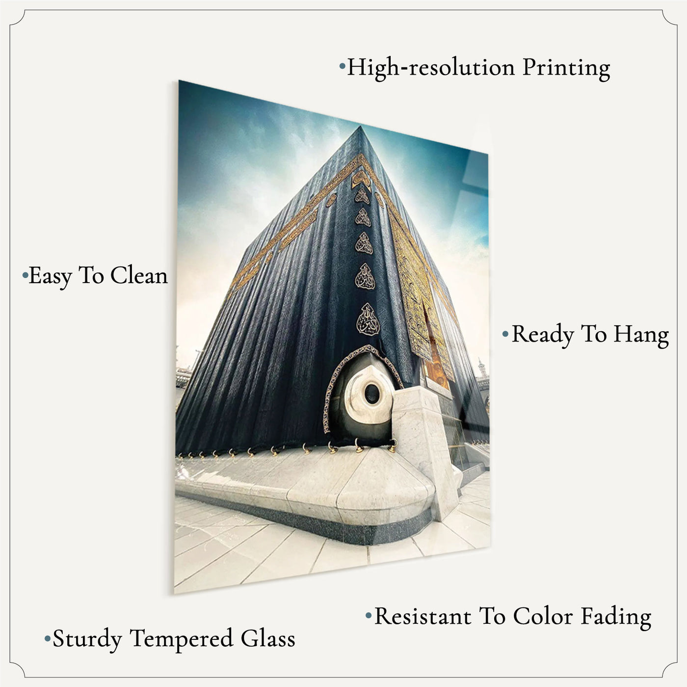 Kiswah Glass Islamic Wall Art - WTC015