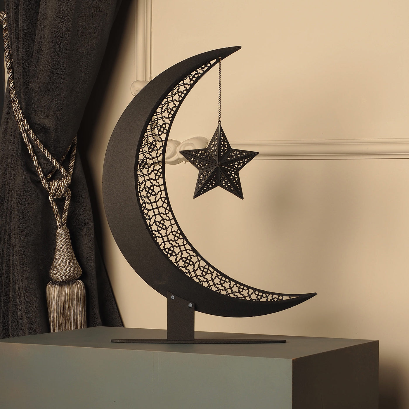 3D Metal Crescent Moon Islamic Decor - WAMH110