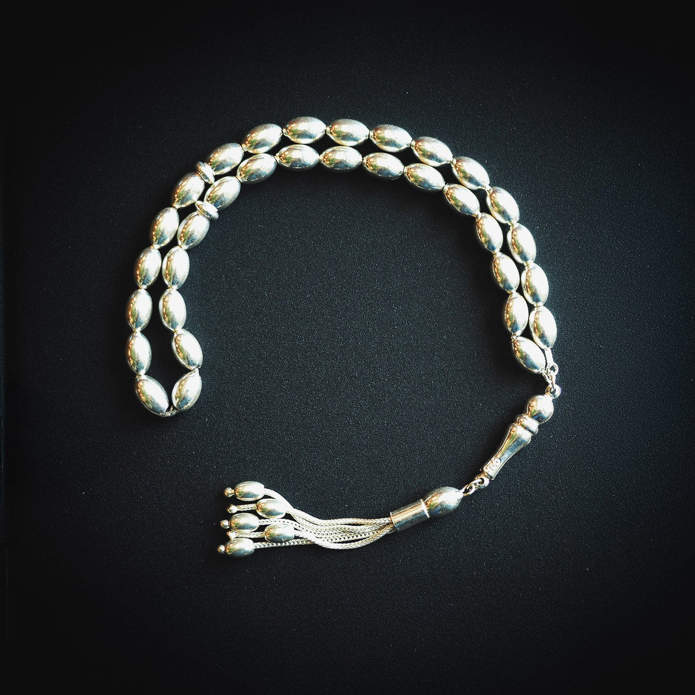 Alya - Silver Tasbeeh (Silver Imam Bead) - WATE035