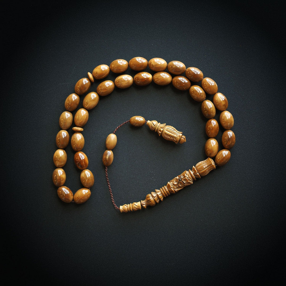 Handcrafted Kuka Wood Tasbeeh Special Carved Imam Bead – WATD076