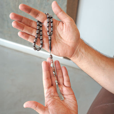 Silver-Embellished Kuka Tasbeeh – WATD088