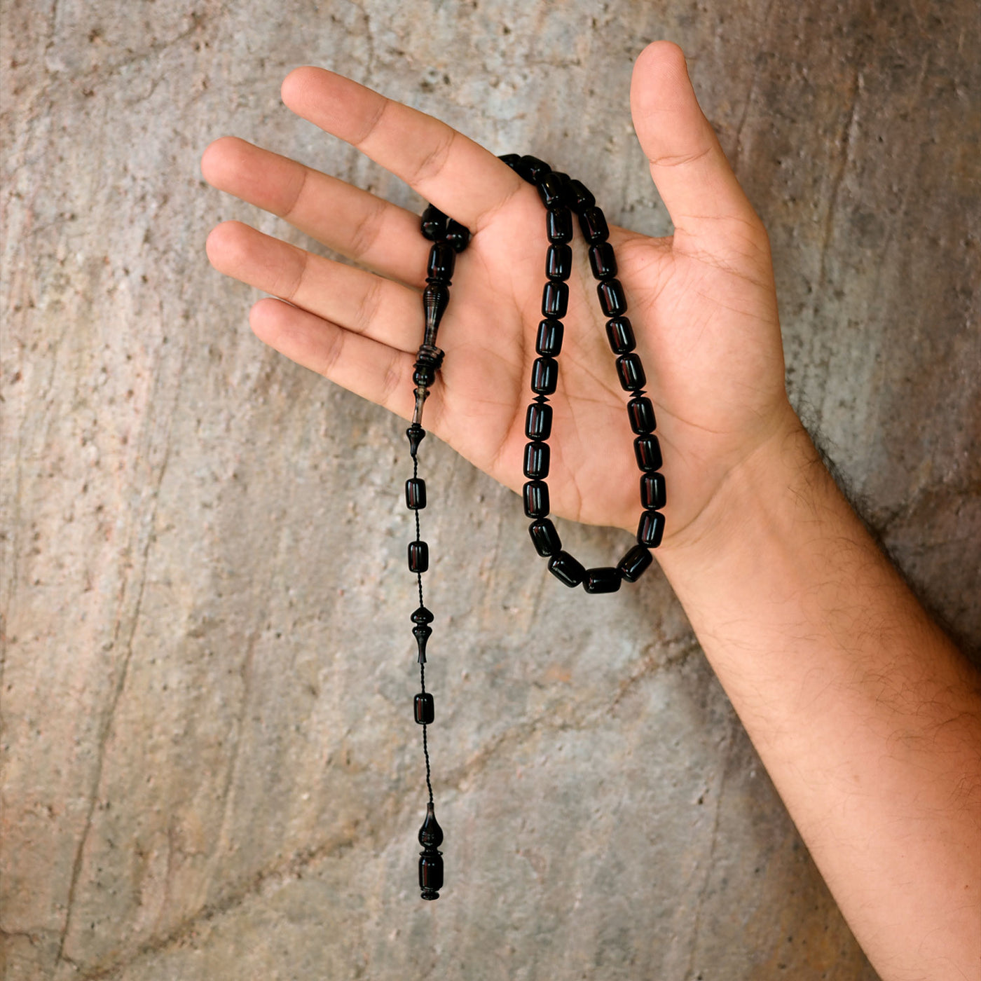 Handcrafted Pressed Fire Amber Tasbeeh – WATD084