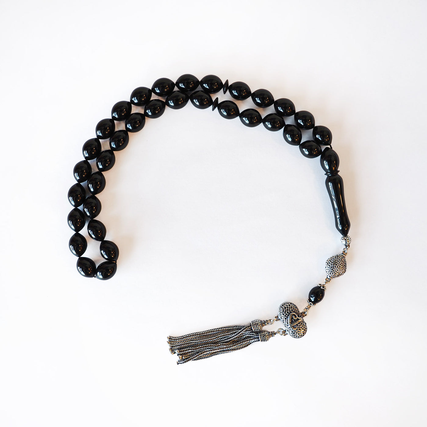 Handcrafted Lathe-Turned Ottoman Cut Erzurum Oltu Tasbeeh – WATD085