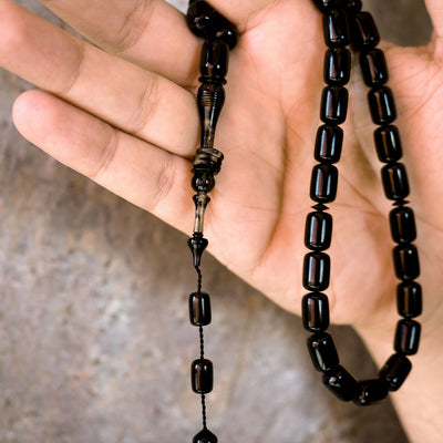 Handcrafted Pressed Fire Amber Tasbeeh – WATD084