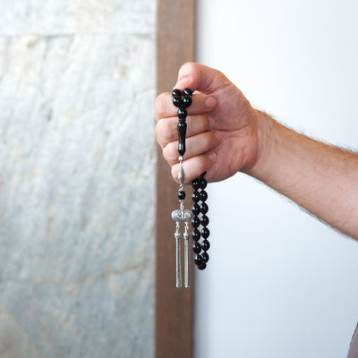 Handcrafted Lathe-Turned Ottoman Cut Erzurum Oltu Tasbeeh – WATD085