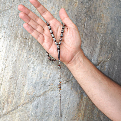 Silver-Embellished Kuka Tasbeeh – WATD088