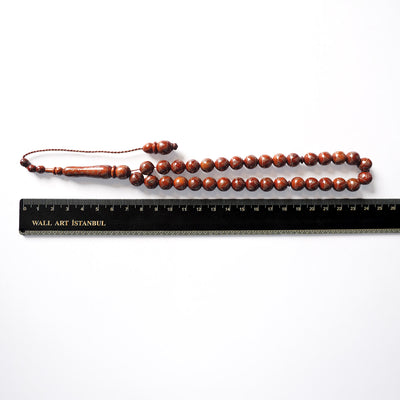 Silver-Inlaid Kuka Tasbeeh (Brown Tone) – WATD078