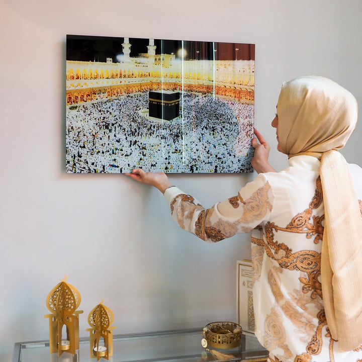 Kaaba Shareef Glass Islamic Wall Art - WTC011