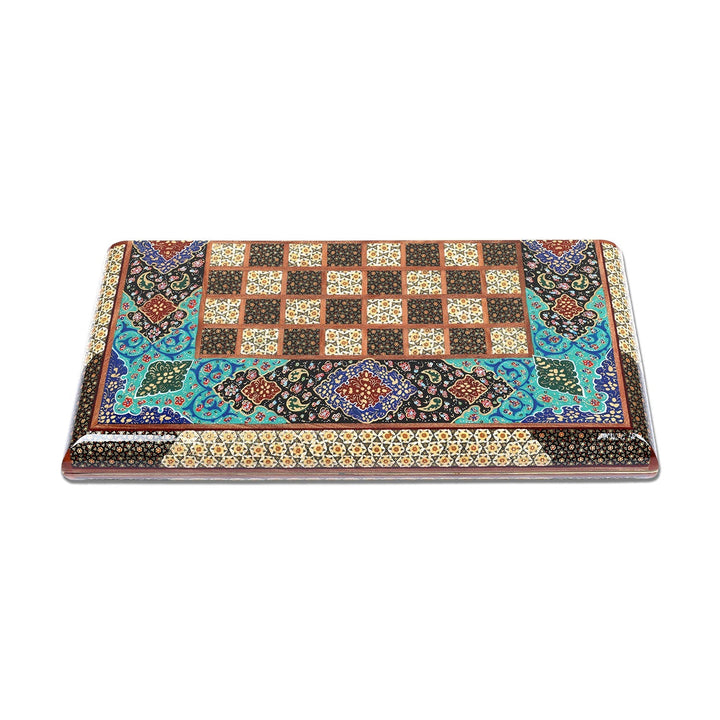 Handcrafted Hatem-Inlaid Wooden Backgammon Set with Carrying Case - WAAH147