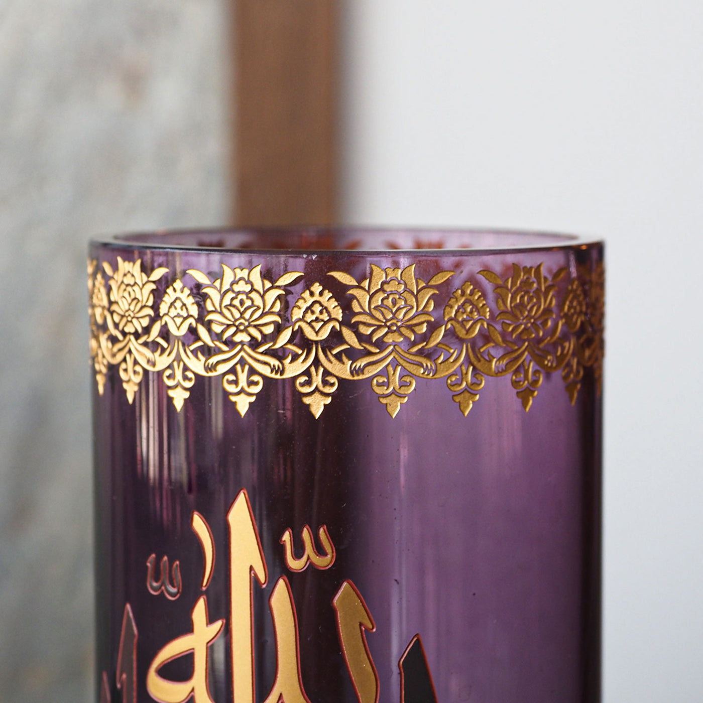 Binnur Decorative Glass Vase Purple - WAMC004