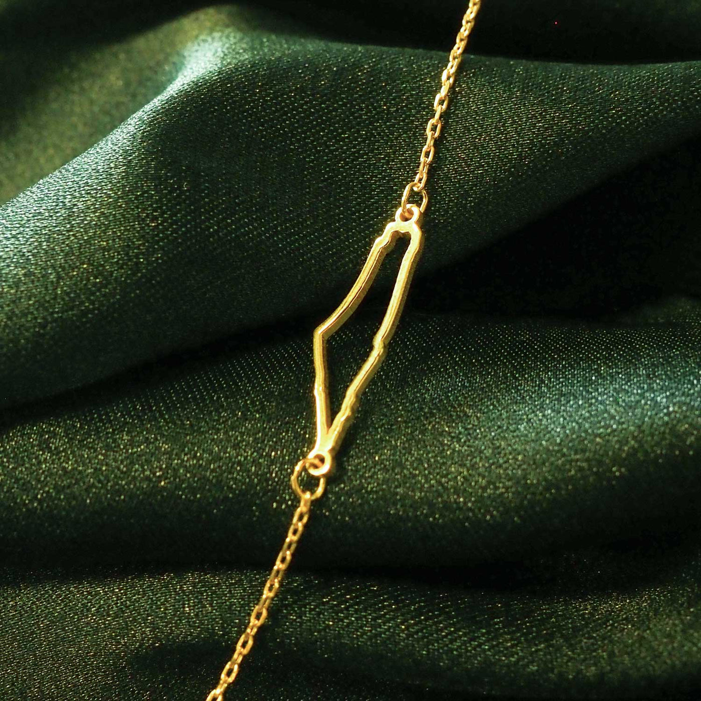 Map of Palestine Silver Bracelet - WAMT027