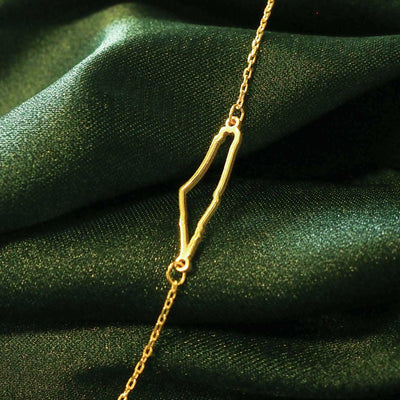 Map of Palestine Silver Bracelet - WAMT027