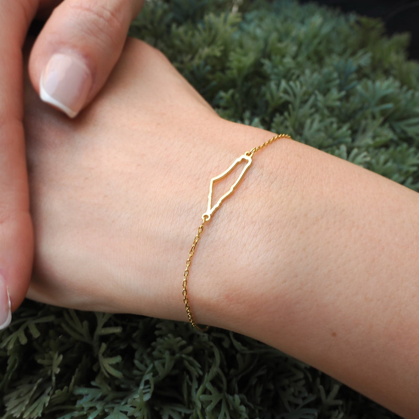 Map of Palestine Silver Bracelet - WAMT027