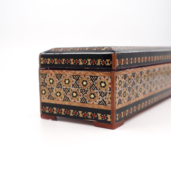 Traditional Motif | Handcrafted Hatem-Inlaid Wooden Box - WAAH085