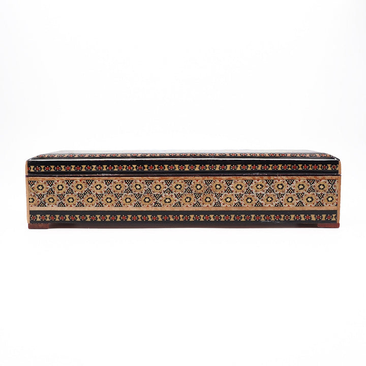 Traditional Motif | Handcrafted Hatem-Inlaid Wooden Box - WAAH095