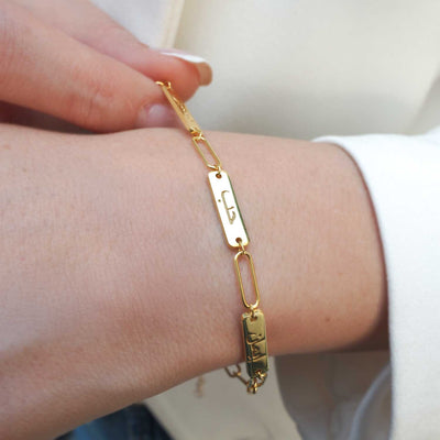 Faith, Patience, and Love Written Silver Bracelet - WAMT026