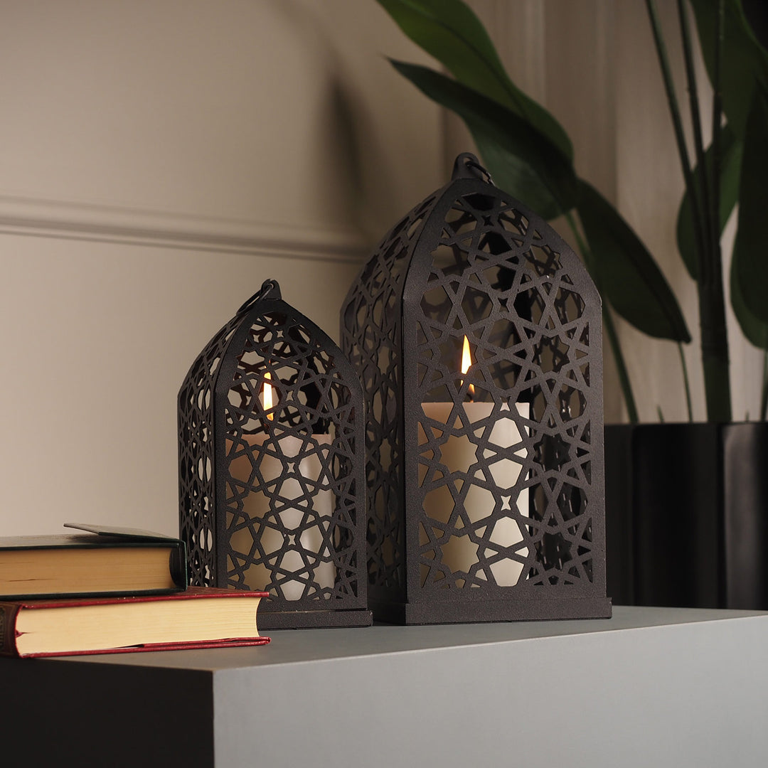 Islamic Table Decor - Metal Candle Holder Set of 2, ramadan mubarak, ramadan decor set, eid mubarak gifts, muslim home decor, arabic calligraphy, golden ramadan set, islamic decorations, decorative crescent, moon and star decor, ramadan table decor, ramadan celebration, traditional eid decor, Metal Islamic Candle Holder, Ramadan Decoration for Home, Muslim Gift, Ramadan Decor, Ramadan Gifts, Muslim Home Table Decor, Eid Decoration, Eid, Ramadan, Ramadan Decoration