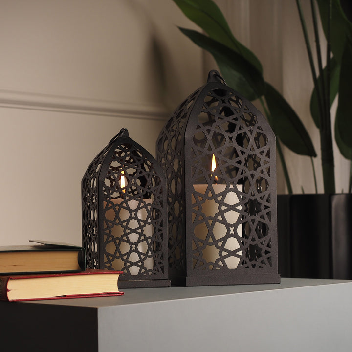 Islamic Table Decor - Metal Candle Holder Set of 2, ramadan mubarak, ramadan decor set, eid mubarak gifts, muslim home decor, arabic calligraphy, golden ramadan set, islamic decorations, decorative crescent, moon and star decor, ramadan table decor, ramadan celebration, traditional eid decor, Metal Islamic Candle Holder, Ramadan Decoration for Home, Muslim Gift, Ramadan Decor, Ramadan Gifts, Muslim Home Table Decor, Eid Decoration, Eid, Ramadan, Ramadan Decoration