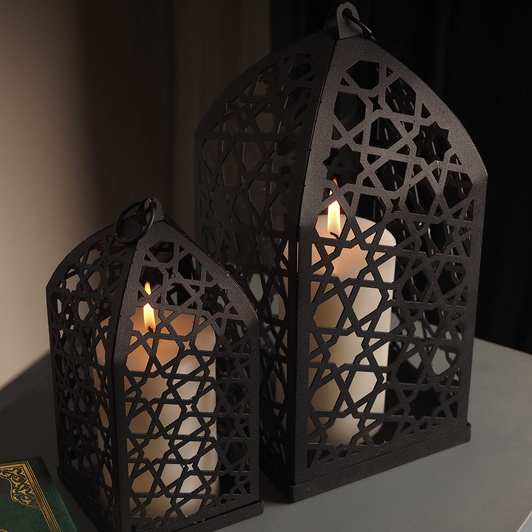 Islamic Table Decor - Metal Candle Holder Set of 2, ramadan mubarak, ramadan decor set, eid mubarak gifts, muslim home decor, arabic calligraphy, golden ramadan set, islamic decorations, decorative crescent, moon and star decor, ramadan table decor, ramadan celebration, traditional eid decor, Metal Islamic Candle Holder, Ramadan Decoration for Home, Muslim Gift, Ramadan Decor, Ramadan Gifts, Muslim Home Table Decor, Eid Decoration, Eid, Ramadan, Ramadan Decoration