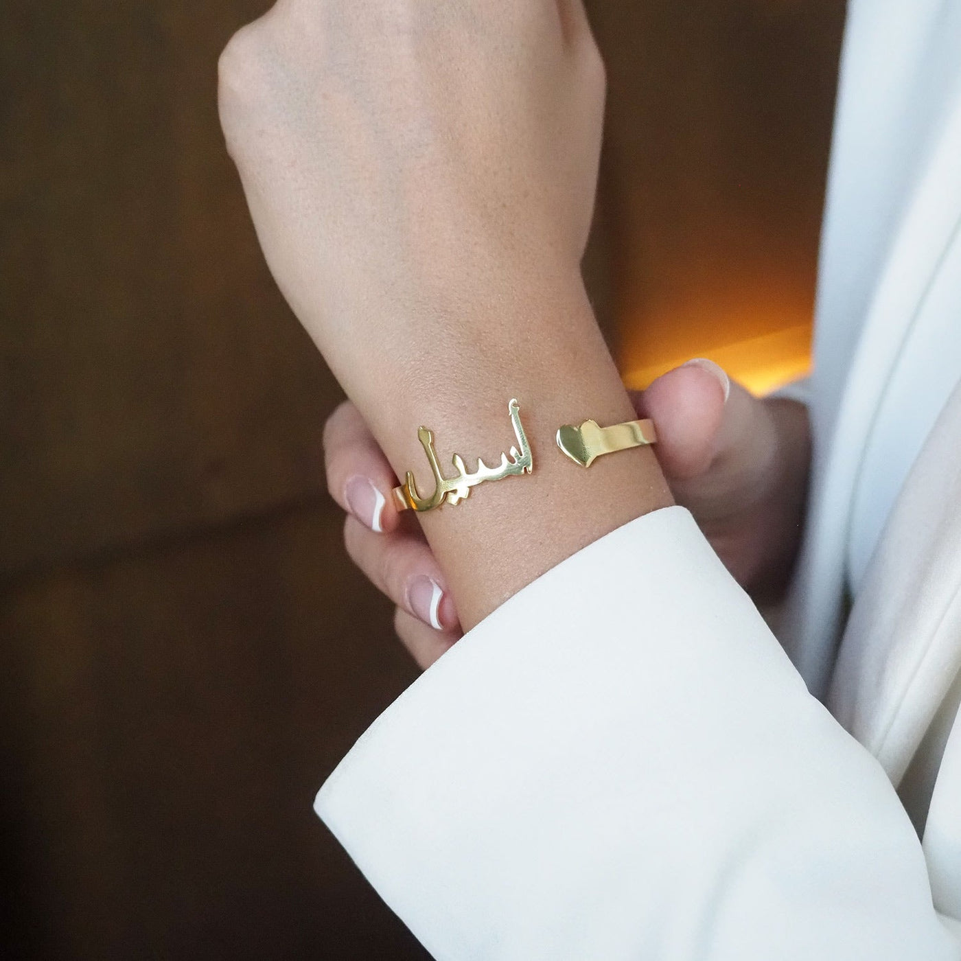 Custom Name Silver Cuff Bracelet - WAMT058