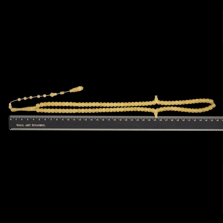 Master-Crafted 99-Bead Natural Amber Tasbeeh - WATD855