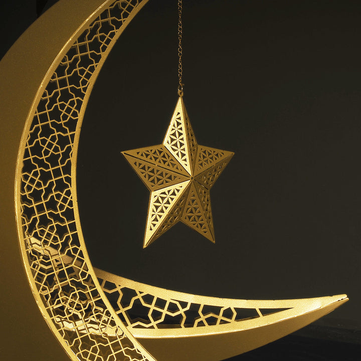3D Metal Crescent Moon Islamic Decor, ramadan mubarak, ramadan decor set, eid mubarak gifts, muslim home decor, arabic calligraphy, golden ramadan set, islamic decorations, decorative crescent, moon and star decor, ramadan table decor, ramadan celebration, traditional eid decor, Metal Islamic Candle Holder, Ramadan Decoration for Home, Muslim Gift, Ramadan Decor, Ramadan Gifts, Muslim Home Table Decor, Eid Decoration, Eid, Ramadan, Ramadan Decoration