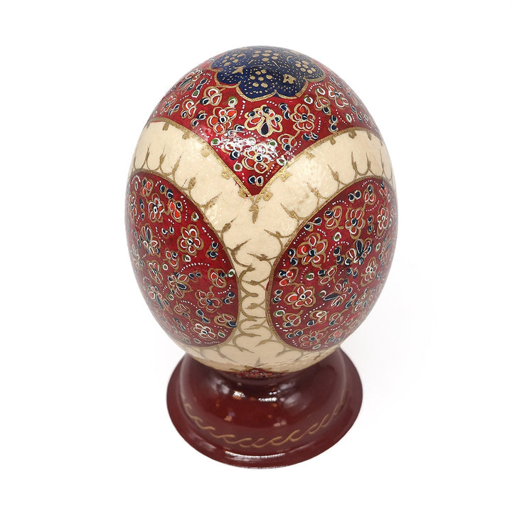 Medallion Motif | Persian Hand-Embellished Ostrich Egg Decor - WAAH018