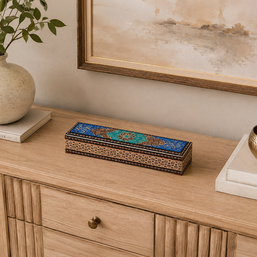 Hatem-Inlaid Wooden Box - WAAH025