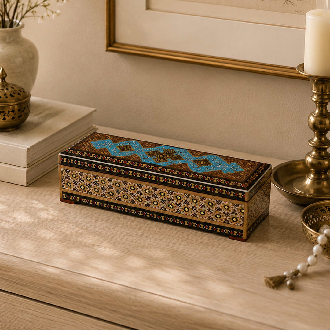 Hatem-Inlaid Wooden Box - WAAH029