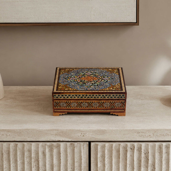 Hatem-Inlaid Wooden Box - WAAH030