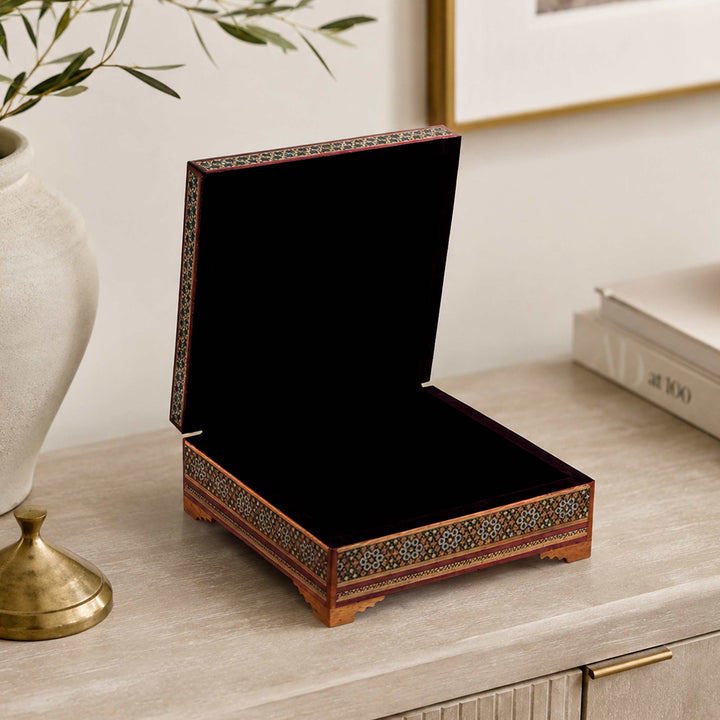 Hatem-Inlaid Wooden Box - WAAH030