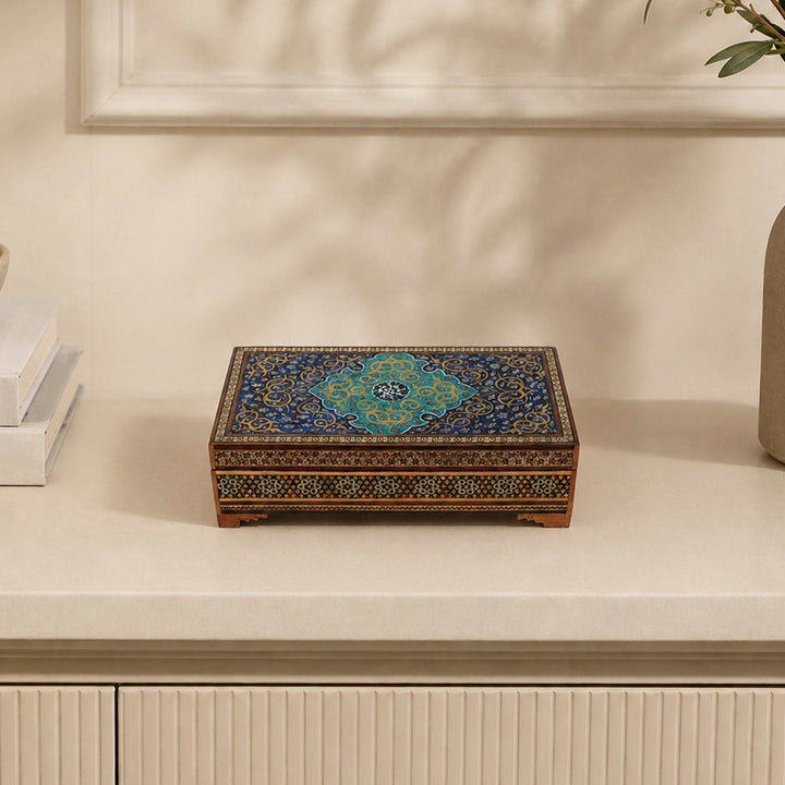 Hatem-Inlaid Wooden Box - WAAH031