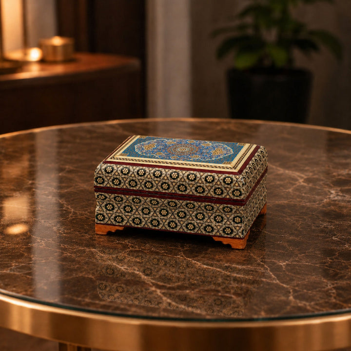 Hatem-Inlaid Wooden Box - WAAH035