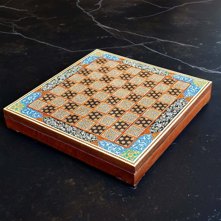 Persian Hand-Embellished Wooden Chess Set - WAAH037