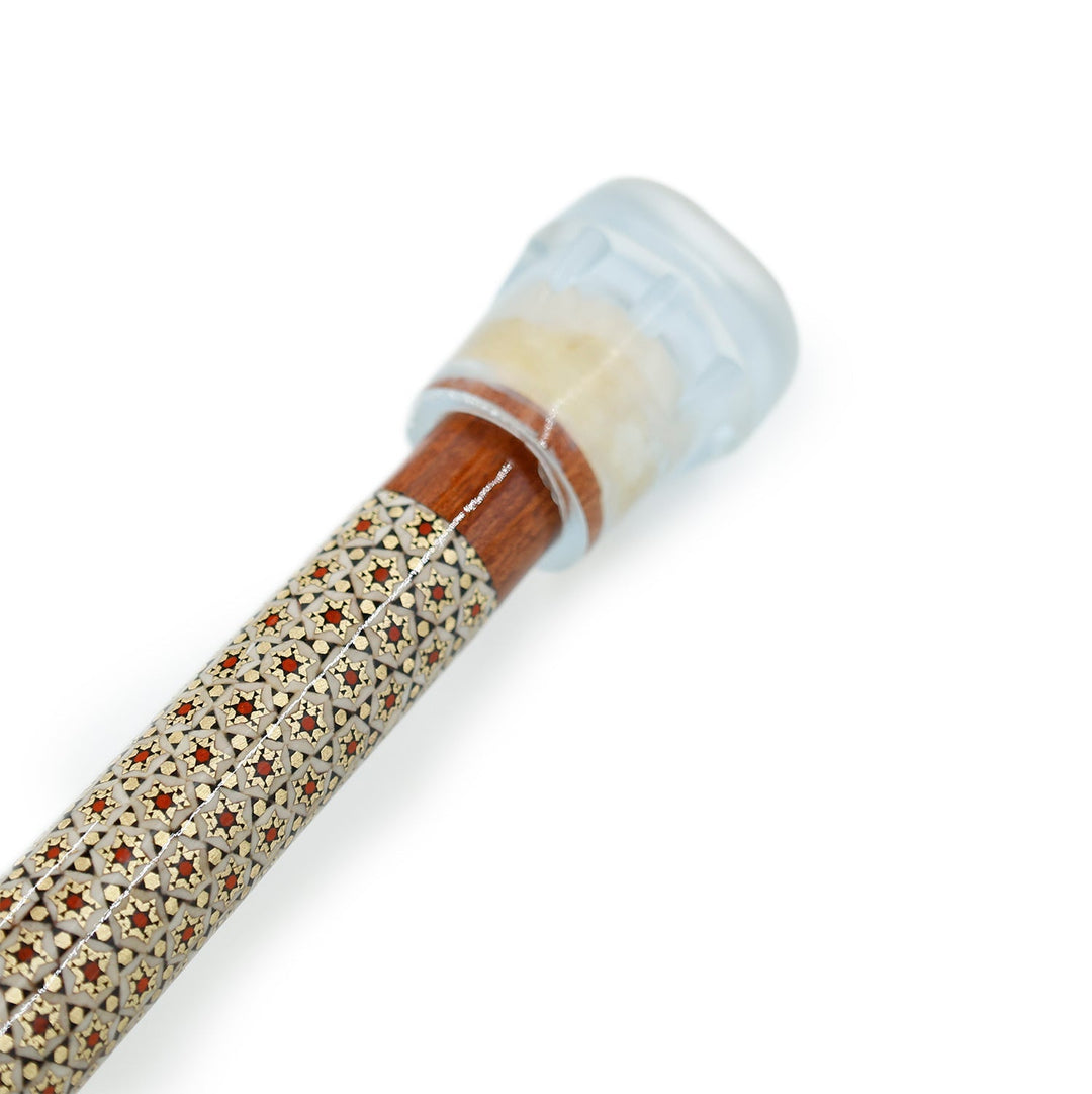 Persian Hand-Embellished Wooden Walking Cane - WAAH038