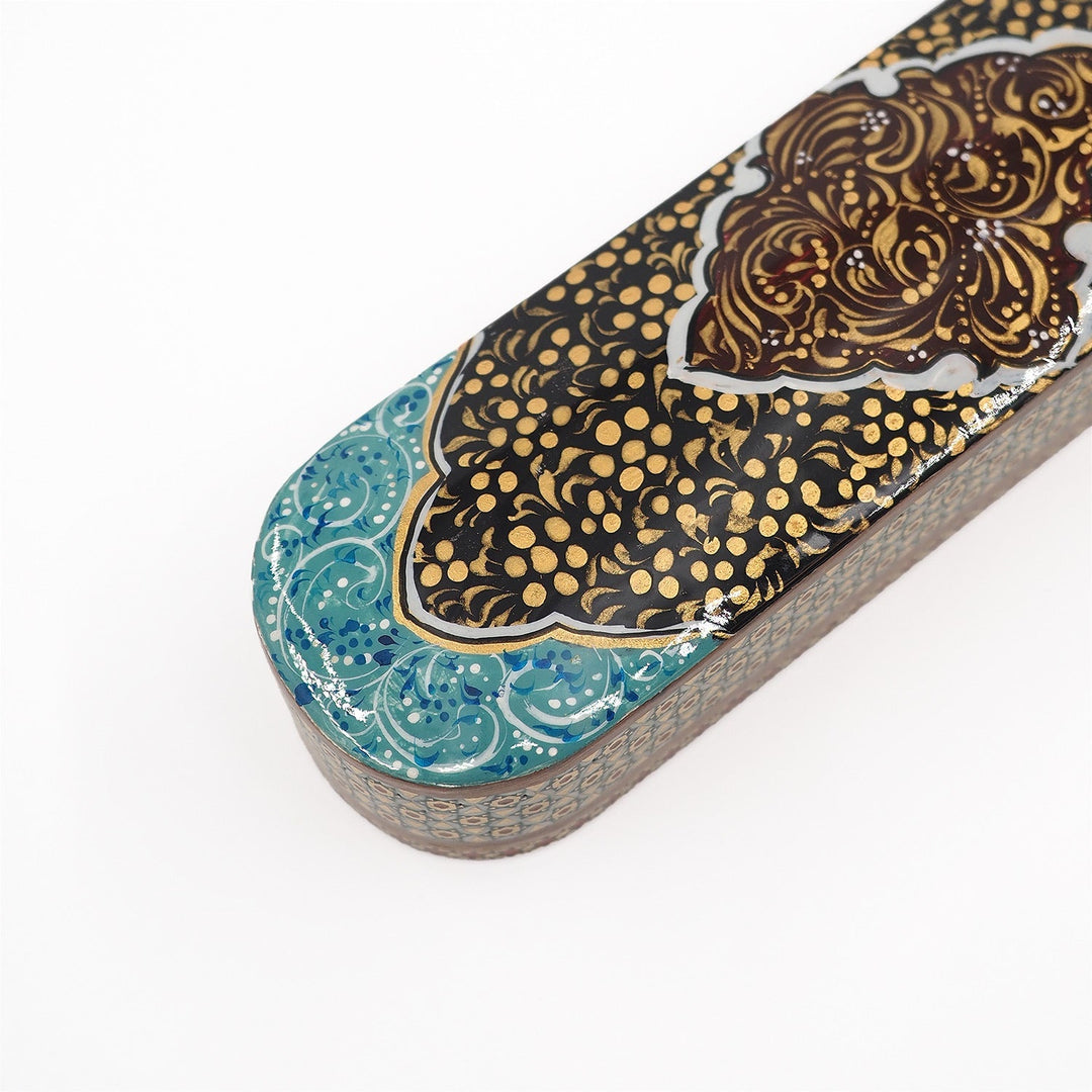 Traditional Motif | Handcrafted Hatem-Inlaid Sliding-Lid Wooden Box - WAAH072
