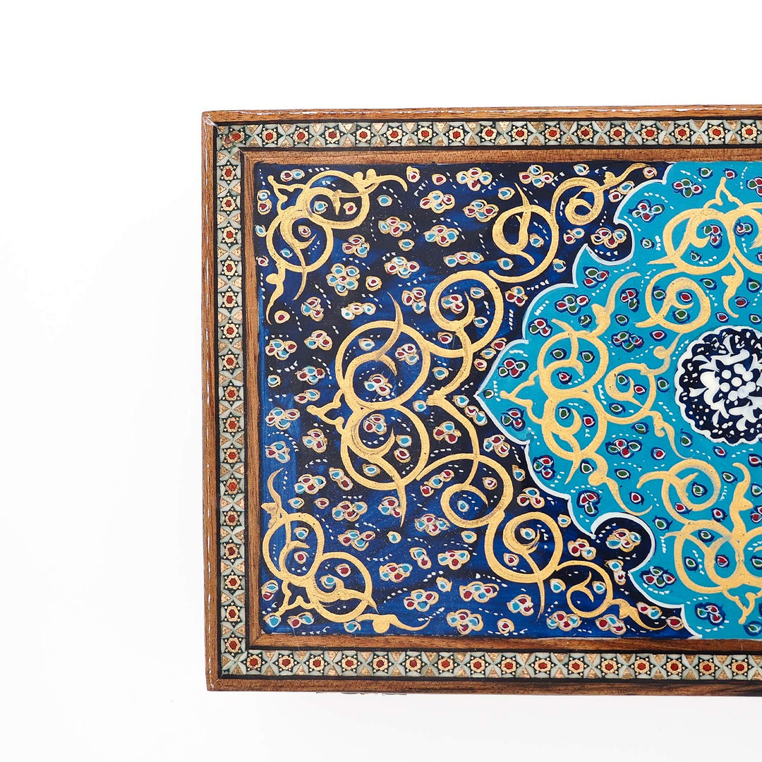 Traditional Motif | Handcrafted Hatem-Inlaid Wooden Box - WAAH118