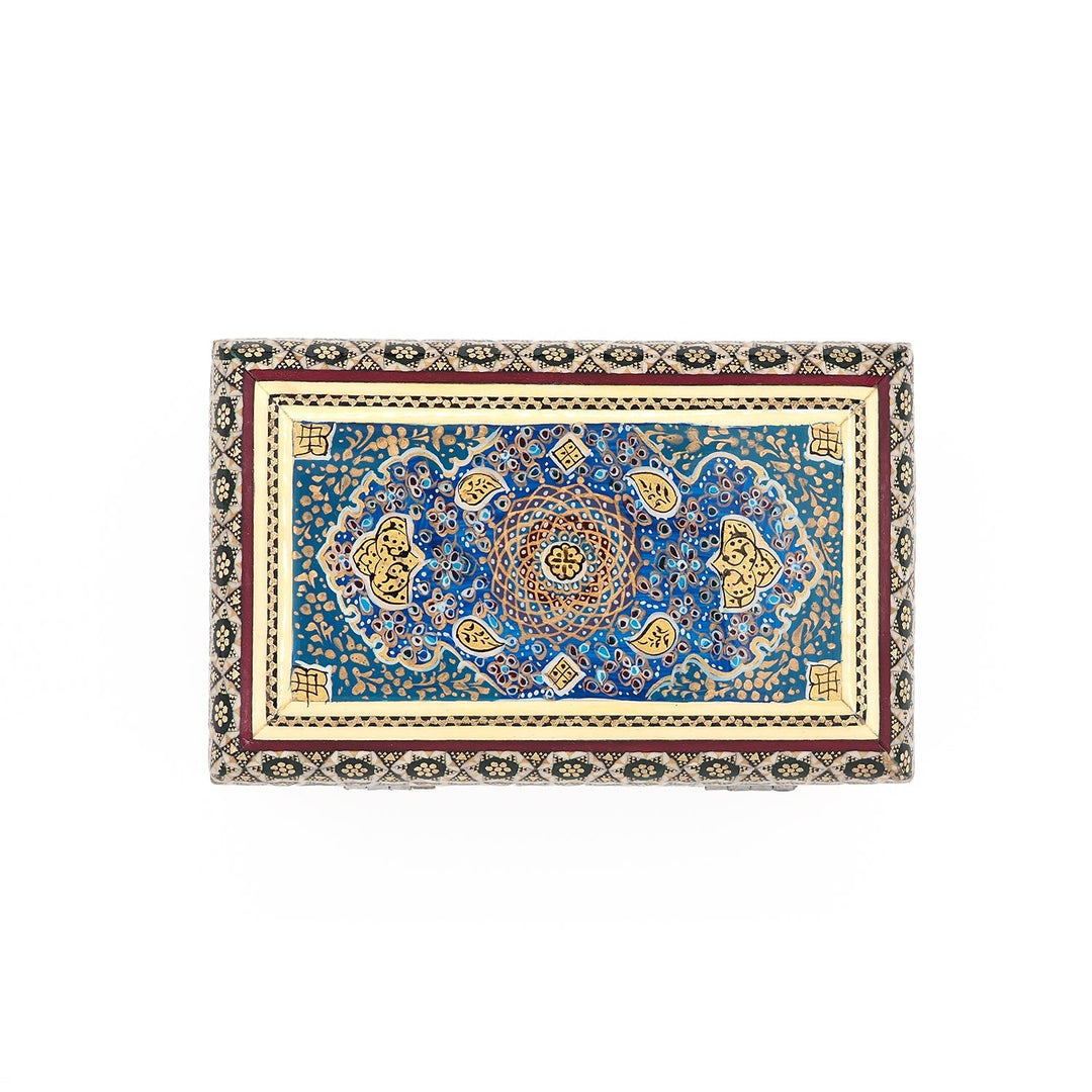 Traditional Motif | Handcrafted Hatem-Inlaid Wooden Box - WAAH130