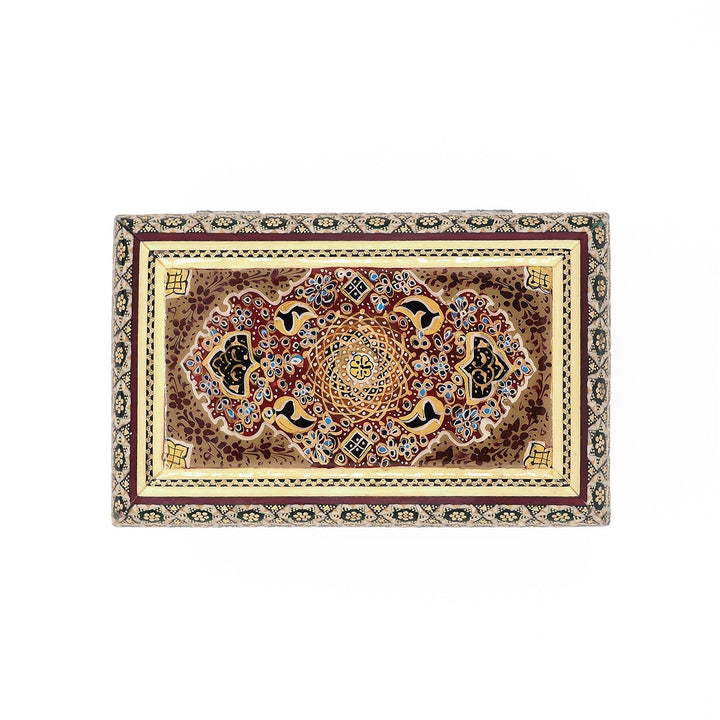 Traditional Motif | Handcrafted Hatem-Inlaid Wooden Box - WAAH131