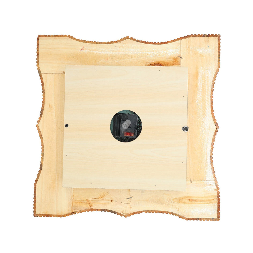 Handmade Hatem-Inlaid Wooden Wall Clock – WAAH154