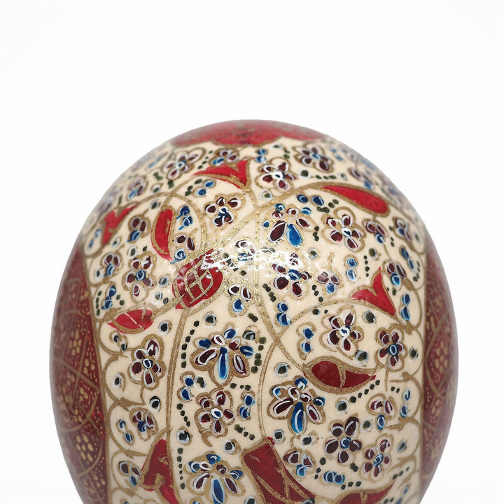 Hand-Embellished Natural Ostrich Egg Ornament – WAAH160
