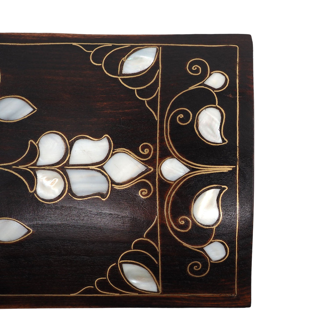 Floral Motif | Handcrafted Mother-of-Pearl &amp; Copper Wire Inlaid Wooden Box – WAAH189