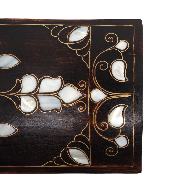 Floral Motif | Handcrafted Mother-of-Pearl &amp; Copper Wire Inlaid Wooden Box – WAAH189