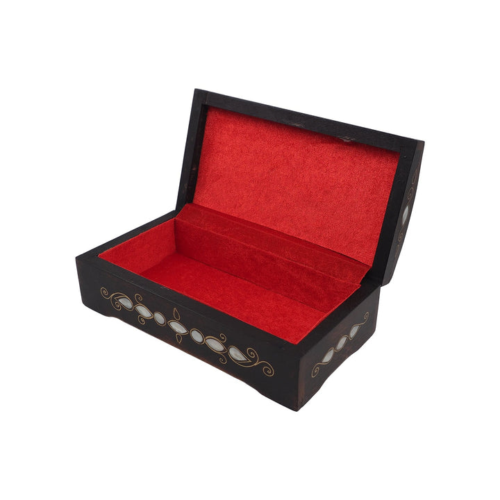 Floral Motif | Handcrafted Mother-of-Pearl &amp; Copper Wire Inlaid Wooden Box – WAAH189
