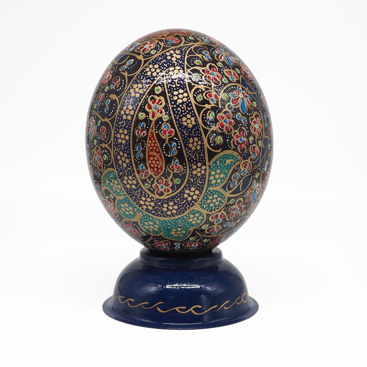 Hand-Embellished Natural Ostrich Egg Ornament – WAAH200
