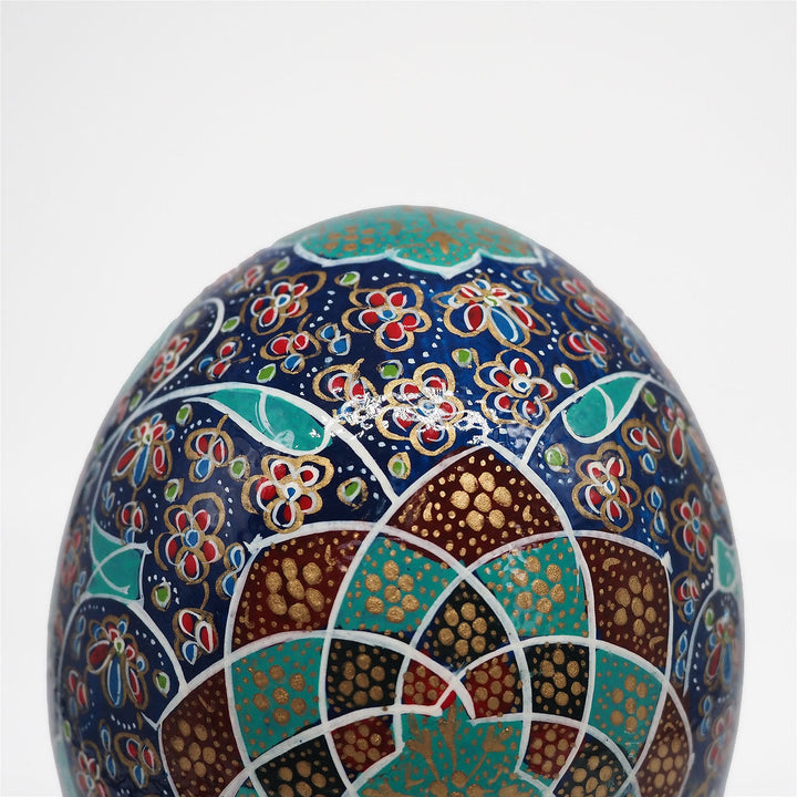 Hand-Embellished Natural Ostrich Egg Ornament – WAAH201