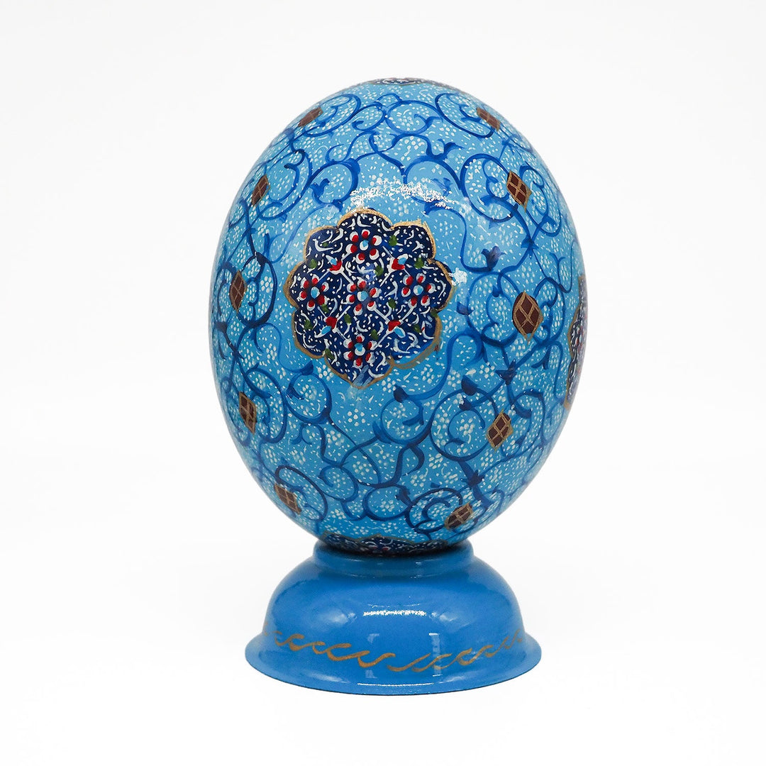 Hand-Embellished Natural Ostrich Egg Ornament – WAAH210