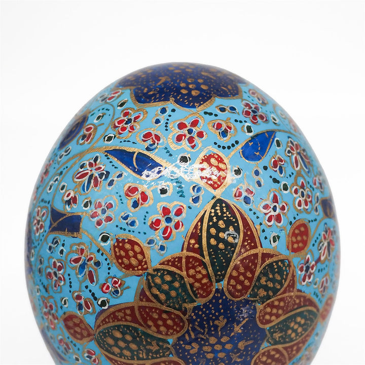 Hand-Embellished Natural Ostrich Egg Ornament – WAAH211