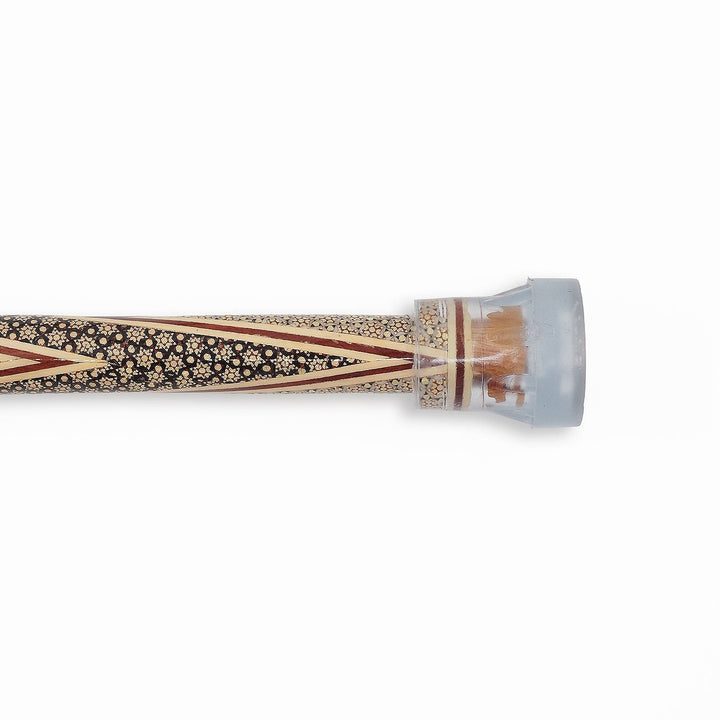 Handcrafted Hatem-Inlaid Wooden Walking Cane with Carrying Case - WAAH214