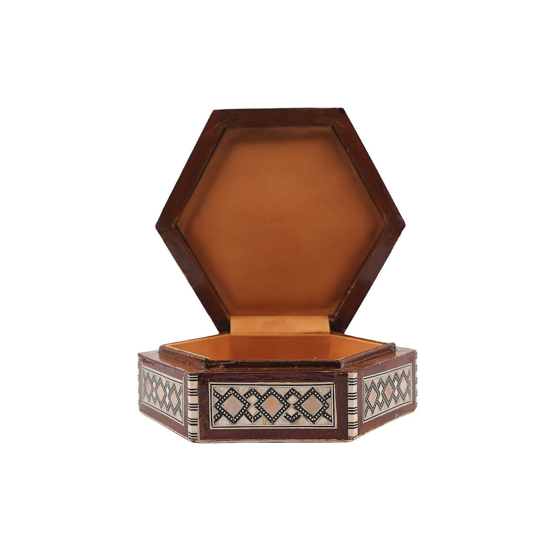 Handcrafted Mother-of-Pearl Inlaid Wooden Box - WAAH243